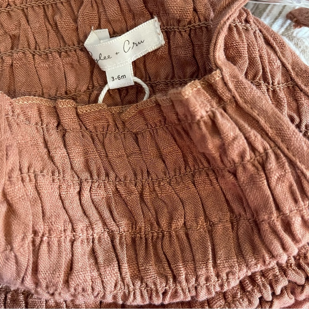 Rylee + Cru Terracotta Baby Romper - Picture 4 of 4
